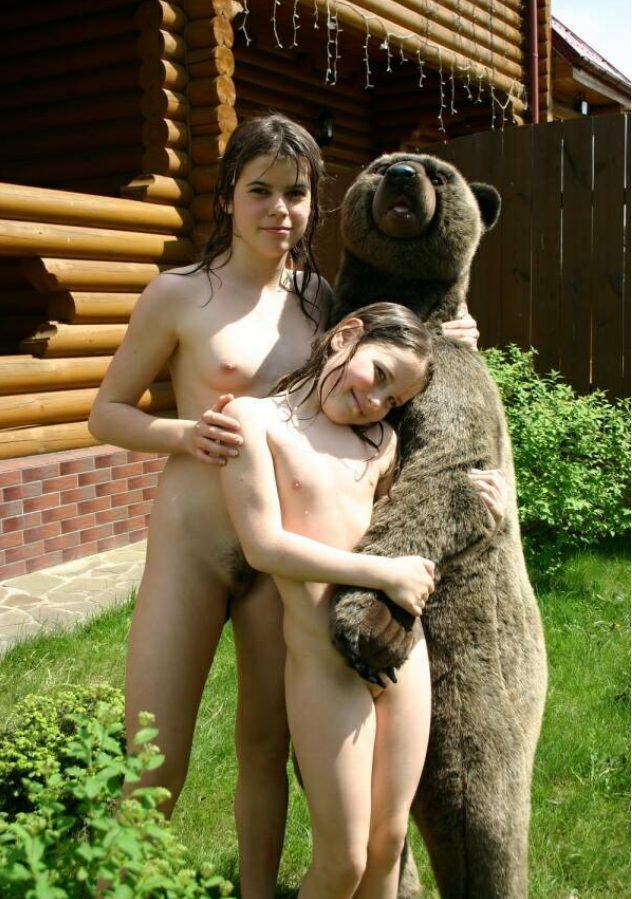 Family nudism - girls nudists and a bear Family nudism - girls nudists and a bear